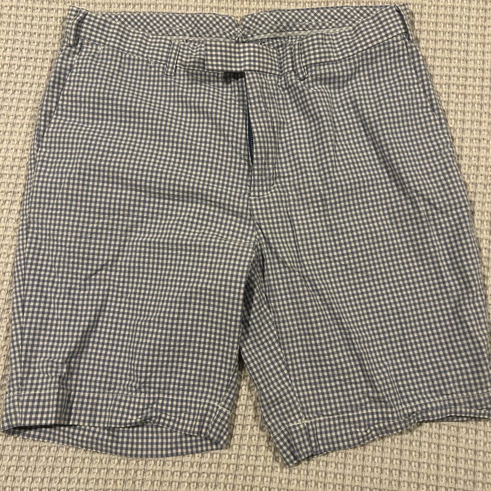 Polo by Ralph Lauren Blue and White Checkered Men Shorts